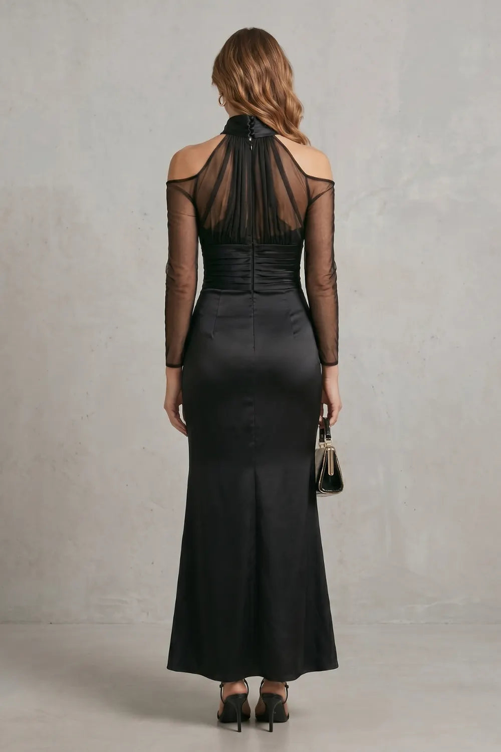 Sheer mesh elegance – Mermaid maxi dress